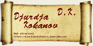 Đurđa Kokanov vizit kartica